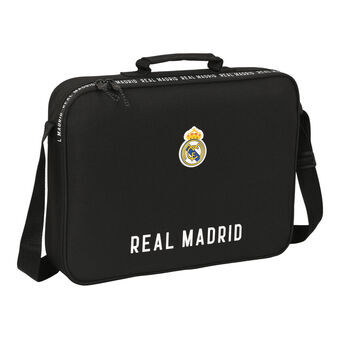 Skolväska Real Madrid C.F. Svart 38 x 28 x 6 cm