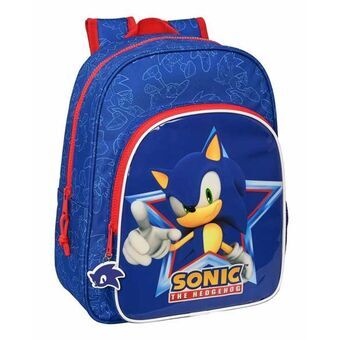 Skolryggsäck Sonic Let\'S Roll Marinblå 26 x 34 x 11 cm