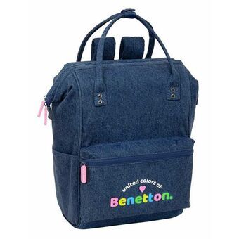 Skolryggsäck Benetton Denim 27 x 40 x 19 cm