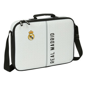 Skolväska Real Madrid C.F. Vit Grå 38 x 28 x 6 cm