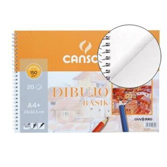 Ritblock Canson C200400695 Vit A4 Papper