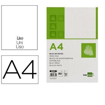 Anteckningsblock Liderpapel BN02 Vit A4 80 Blad