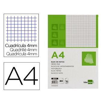 Anteckningsblock Liderpapel BN01 Vit A4 80 Blad