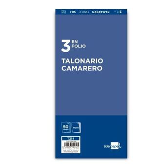 Servitörsbok Liderpapel T314 50 Blad (5 antal)