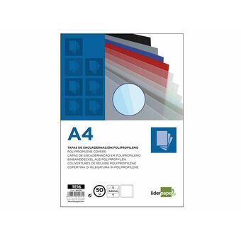 Set med lock Liderpapel TE16 Plast Transparent A4 (50 antal)