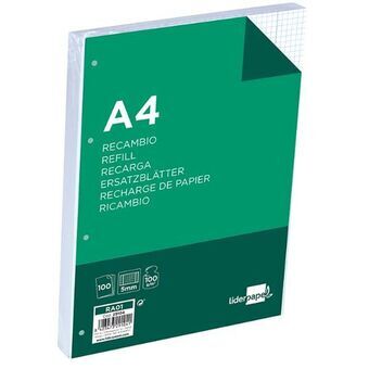 Reservdel Liderpapel RA01 Vit A4 100 Blad