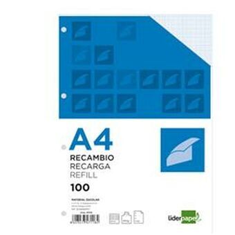 Reservdel Liderpapel RA04 Vit A4 100 Blad