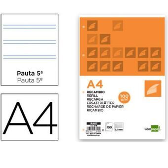 Reservdel Liderpapel RA07 Vit A4 100 Blad