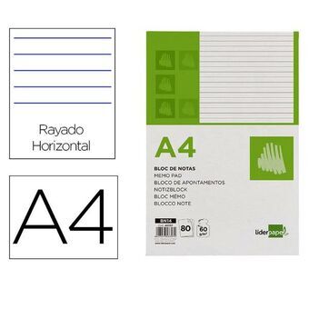 Anteckningsblock Liderpapel BN14 Vit A4 80 Blad