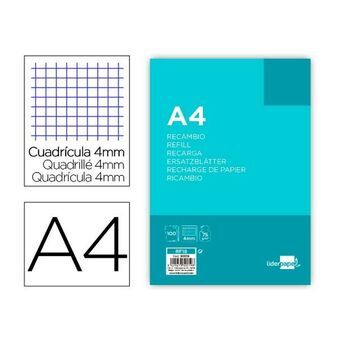 Reservdel Liderpapel RF18 Vit A4 100 Blad