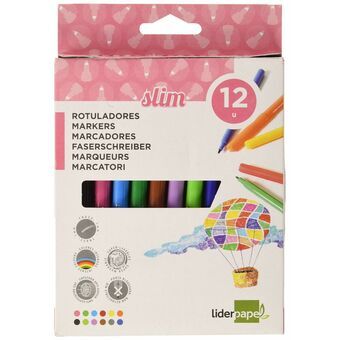 Tuschpennor Liderpapel RT12 Multicolour 12 Delar