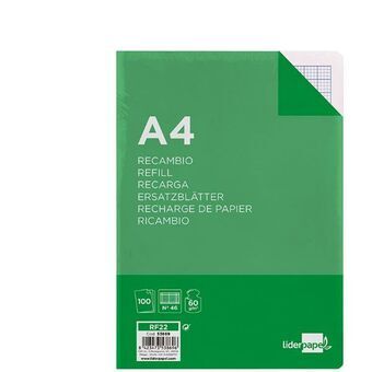 Reservdel Liderpapel RF22 Vit A4 100 Blad