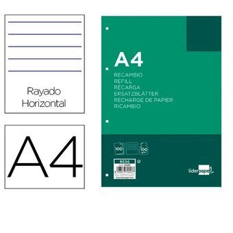 Reservdel Liderpapel RE06 A4 100 Blad Vit