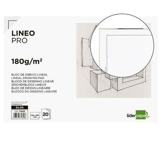 Ritblock Liderpapel DL09 Vit 20 Blad Papp