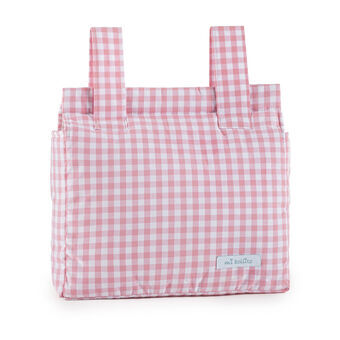 Organisatörväska för barnvagn Mi bollito Rosa Gingang 10 x 35 x 35 cm