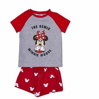 Sommarpyjamas Minnie Mouse Röd Grå