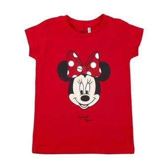 Barn T-shirt med kortärm Minnie Mouse Röd - 6 år