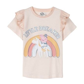 Barn T-shirt med kortärm Peppa Pig Ljusrosa - 2 år