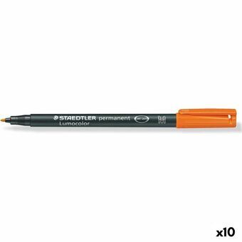 Permanent markörpenna Staedtler Lumocolor 317 M Orange (10 antal)