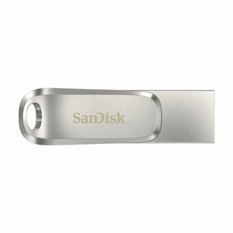 Micro-SD Minneskort med Adapter SanDisk SDDDC4-128G-G46 128GB Nyckelkedja Silvrig Stål 128 GB