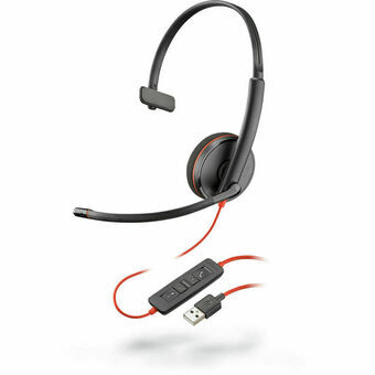 Hörlurar med Mikrofon Plantronics 209744-201 Svart Röd