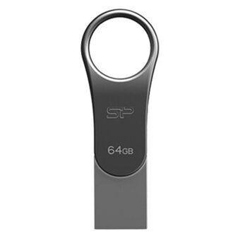 USB-minne Silicon Power C80 64 GB Svart titan