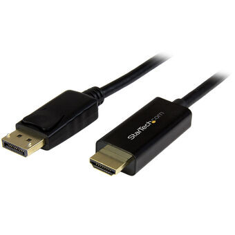 Kabel DisplayPort till HDMI Startech DP2HDMM2MB 2 m Svart