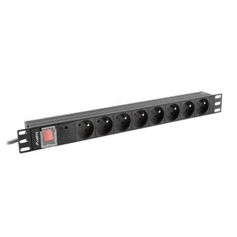 Överspänningsskydd 19" 8 Tomas Schuko med På/Av knapp Lanberg PDU-08E-0200-BK (2 m)