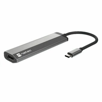 USB-HUB Natec Fowler Slim Svart Krom