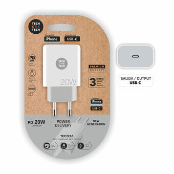 Väggladdare Tech One Tech TEC2260 20 W USB-C