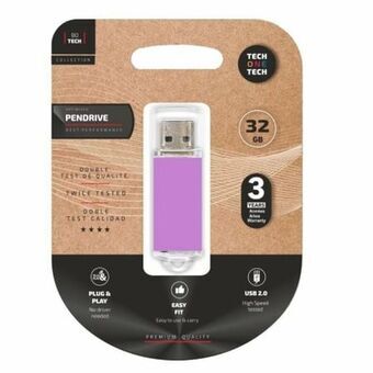 USB-minne Tech One Tech TEC3009-32 Violett 32 GB