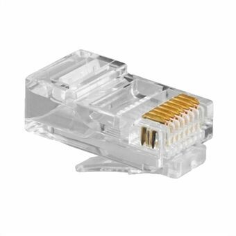 Kontakt RJ45 Kategori 5 UTP GEMBIRD PLUG3UP6/100 100 uds Svart Transparent 100 antal