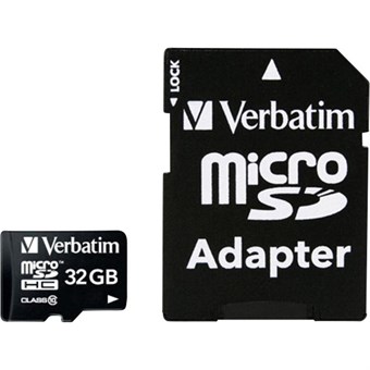 Verbatim 32 GB microSDHC klass 10 m / adapter