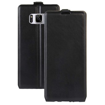 Flavor Flip Case i TPU och Faux Leather för Samsung Galaxy S8 - Svart