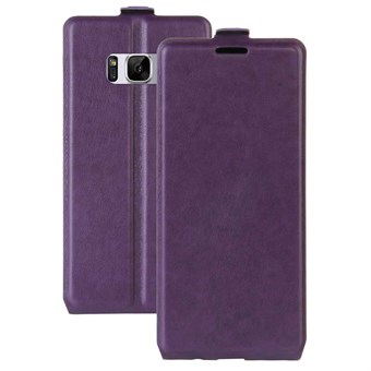 Vertical Flip Case i PU-läder och TPU för Samsung Galaxy S8 Plus - Lila