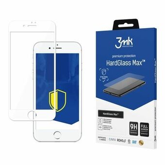 3MK HardGlass Max iPhone 7 vit, FullScreen-glas