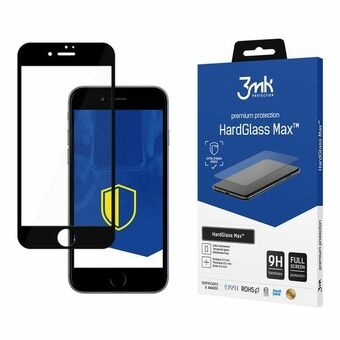 3MK HardGlass Max iPhone 8 Plus svart svart, helskärmsglas