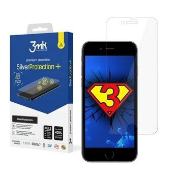 3MK Silver Protect+ iPhone 7/8/SE 2020 / SE 2022 Antimikrobiell Folie Applicerad på Vått