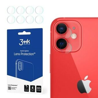 3MK Lens Protect iPhone 12 Mini - skydd för kamerans objektiv, 4 stycken.