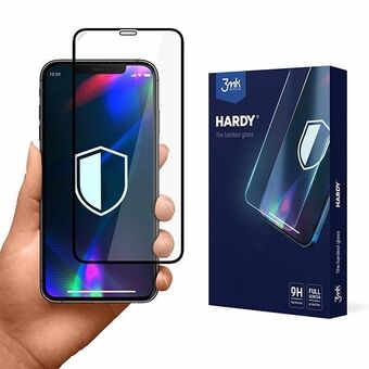 3MK Hardy iPhone X / XS / 11 Pro kemiskt härdat glas svart / svart