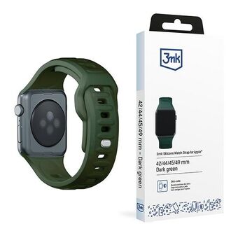 3MK Silikonarmband Mörkgrön för Apple Watch 42/44/45/49mm