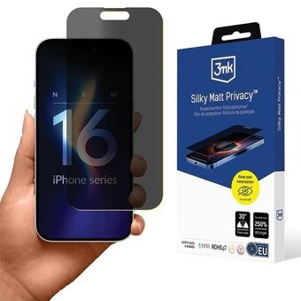 3MK Silky Matt Privacy iPhone 16 Plus 6.7" Sekretessfilm