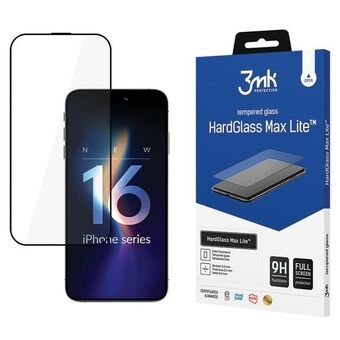 3MK HardGlass Max Lite iPhone 16 Pro Max 6,9" svart/black Fullscreen Glass Lite