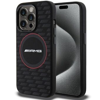 AMG AMHMP15X23SMRK iPhone 15 Pro Max 6.7" svart/svart hårdskal Silikon Kolmönster MagSafe