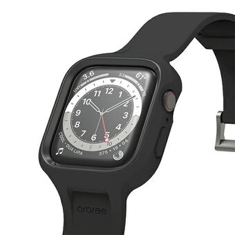 Araree-fodralet med armband Duple Pro för Apple Watch 44/45mm, svart/svart AR70-01866A.