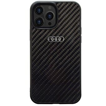 Audi Carbon Fiber iPhone 14 Pro Max 6,7" svart/svart hårdfodral AU-TPUPCIP14PM-R8/D2-BK