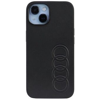 Audi Synthetic Leather iPhone 14 6.1" svart/svart fodral AU-TPUPPCIP14-TT/D1-BK