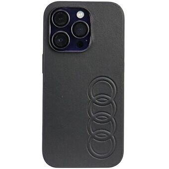 Audi Synthetic Leather iPhone 14 Pro 6.1" svart/svart hårt fodral AU-TPUPPCIP14P-TT/D1-BK