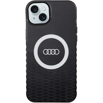 Audi IML Stort Logotyp MagSafe-fodral iPhone 15 Plus / 14 Plus 6,7" svart hårt fodral AU-IMLMIP15M-Q5/D2-BK