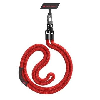 Audi universalrem för telefon 120 cm 10 mm crossbody röd/red AUS-CBL10-RSQ/D1-RD